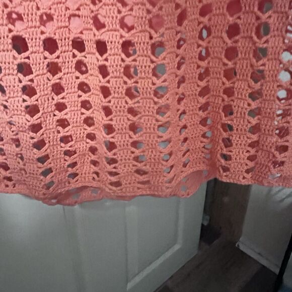 Evolution Open Knit Crochet Midi Dress Sleeveless Resort Beachy Party Sexy SZ S - Picture 3 of 10